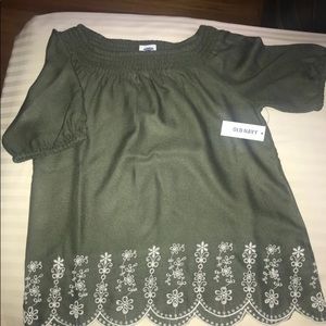 Olive green top